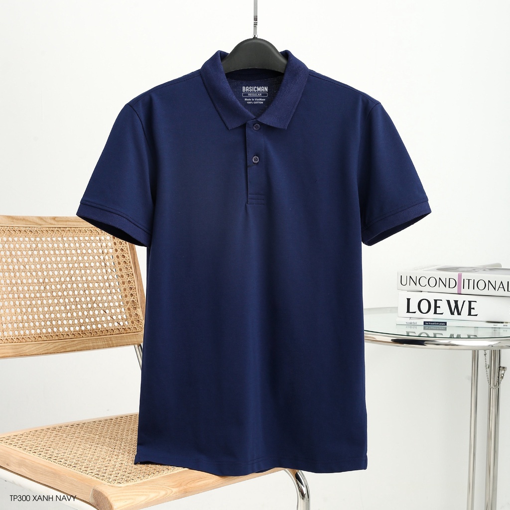 Áo thun polo trơn cổ bẻ Basic Essential cao cấp vải cá sấu mát không nhăn không xù trẻ trung sang trọng
