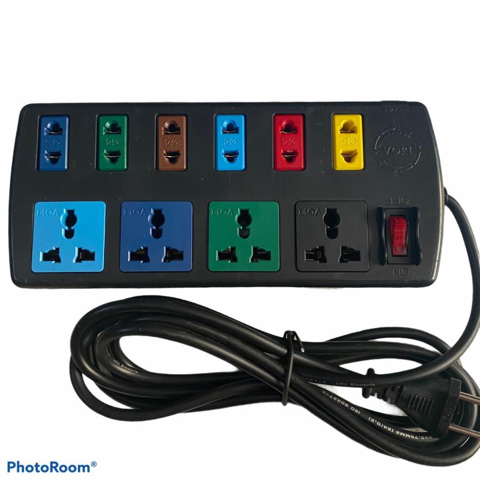 Ổ cắm điện 10 lỗ LIOA 4D+6S DÂY 3MX2 - 4D6S32