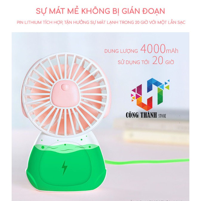 [Hàng Chính Hãng] Quạt mini cầm tay để bàn hình cún Jisulife F3 | BigBuy360 - bigbuy360.vn