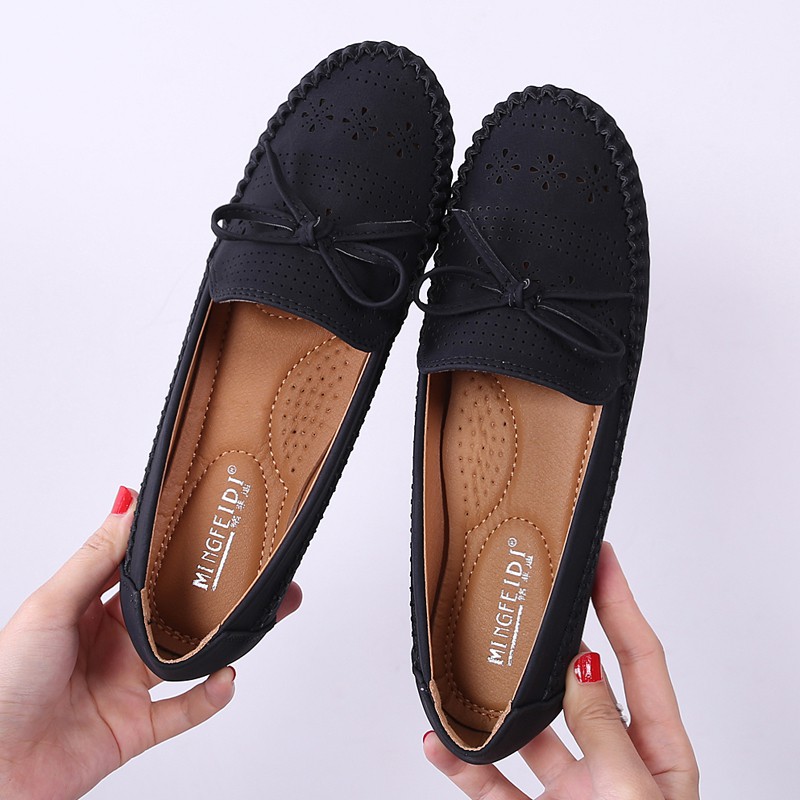 HÀNG CÓ SẴN (Size 40➡️42)_ Giày Lười Phối Nơ Siêu Mềm BIG SIZE | BigBuy360 - bigbuy360.vn