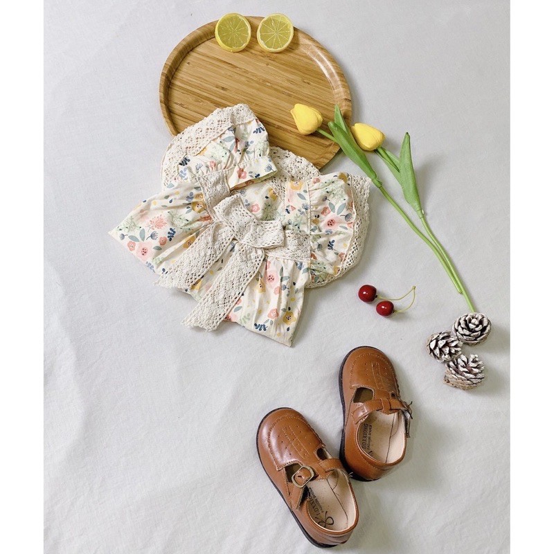 Đầm cotton phối ren