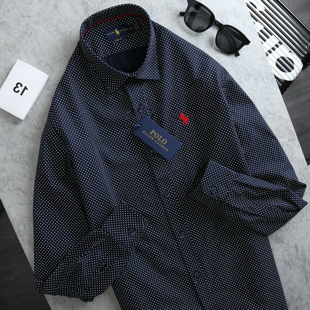 [Cotton lụa] Áo sơ mi nam tay dài Polo Ralph Lauren Shirts Sơ Vin vnxk Mỹ xịn 11 họa tiết nổi | BigBuy360 - bigbuy360.vn