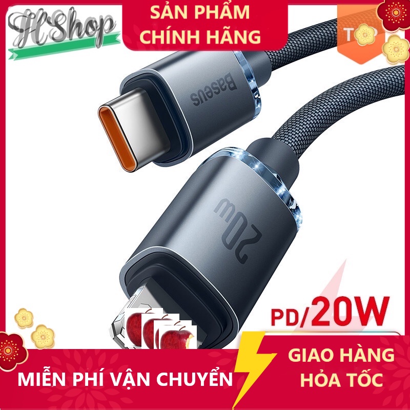 Dây cáp sạc/đồng bộ dữ liệu Baseus PD 20W cổng USB C to cho IP11 Pro ACstore
