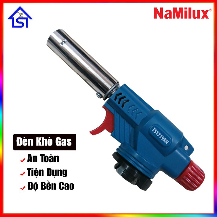 {Mẫu Mới} đầu khò gas Namilux 1719RN, Đèn Khò Ga Có Mồi Lửa - Sử Dụng Cho Bình Gas Mini