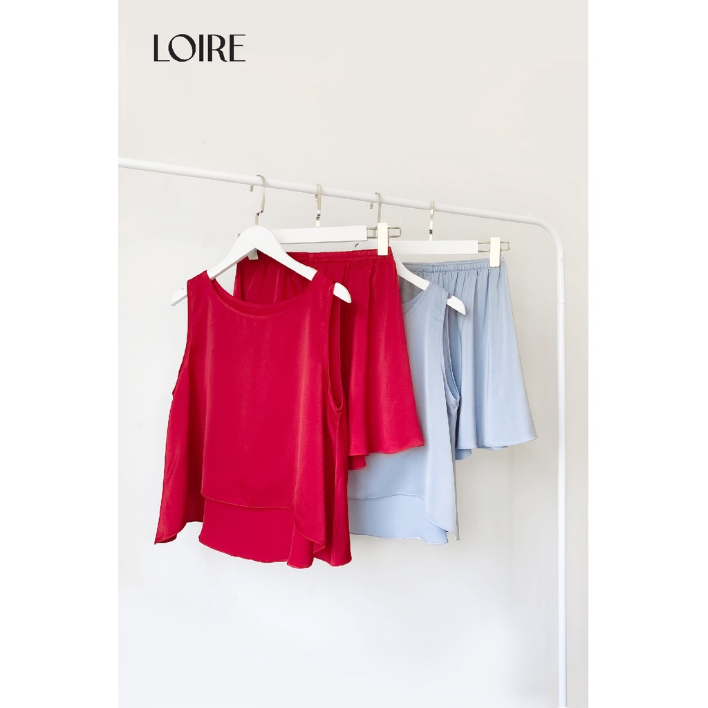 Bộ Đồ Ngủ Áo Chữ A Vạt Sóng Lụa Loirechic BDN42