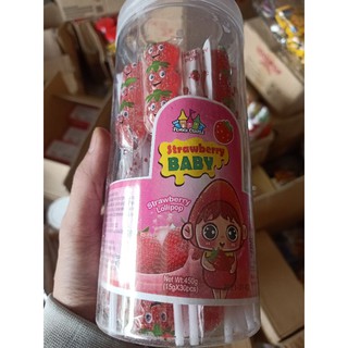 1 lọ kẹo mút hình quả dâu 30 que