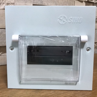 Tủ điện sắt gắn CB âm tường sino 6 module màu xám
