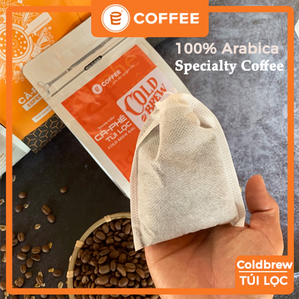 Cà phê cold brew túi lọc E COFFEE dòng cà phê đặc sản Arabica Specialty Coffee hương trái cây khô hậu ngọt (4 túi x 50g) | BigBuy360 - bigbuy360.vn