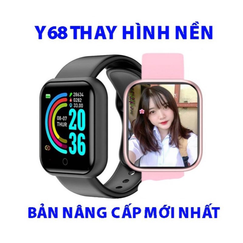Thay hình nền đồng hồ thông minh Y68 . BẢO HÀNH 1 ĐỔI 1