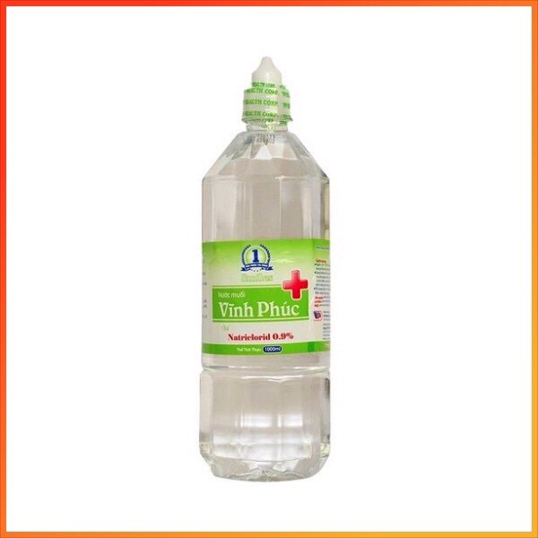 Nước Muối Sinh Lý Vĩnh Phúc Kháng Khuẩn - Nước Muối Súc Miệng 1Chai 1000ML