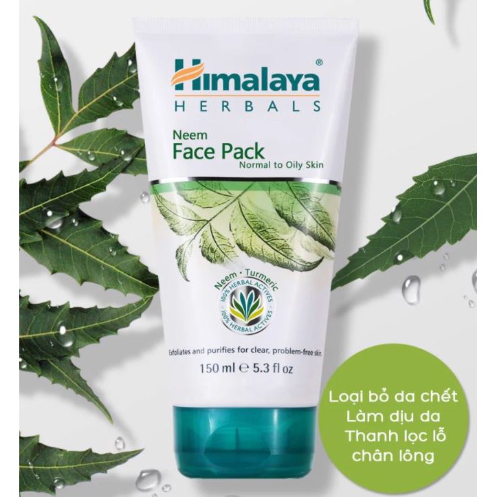 Mặt Nạ Đất Sét Kiểm Soát Dầu Chiết Xuất lá Neem Himalaya Neem Face Pack