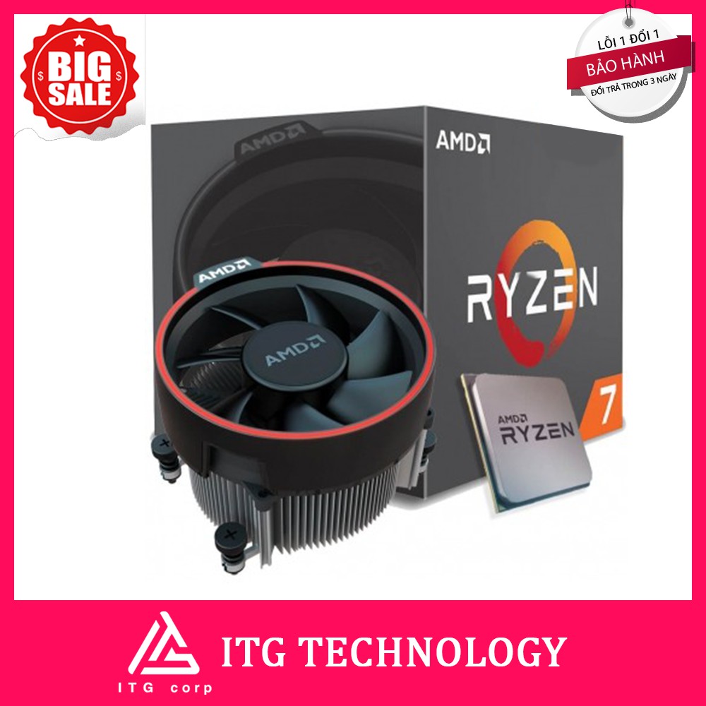 CPU AMD Ryzen 7 2700 (3.2GHz turbo up to 4.1GHz, 8 nhân 16 luồng, 16MB Cache, 65W) | BigBuy360 - bigbuy360.vn
