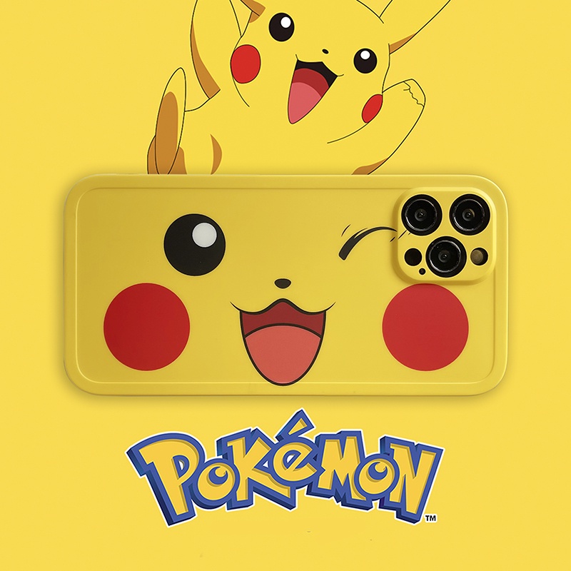 Ốp Điện Thoại Silicon Nhám In Hình pikachu Cho iPhone 14 Pro Max 12 Pro Max 11 Pro Max Xs Max XR 14Plus