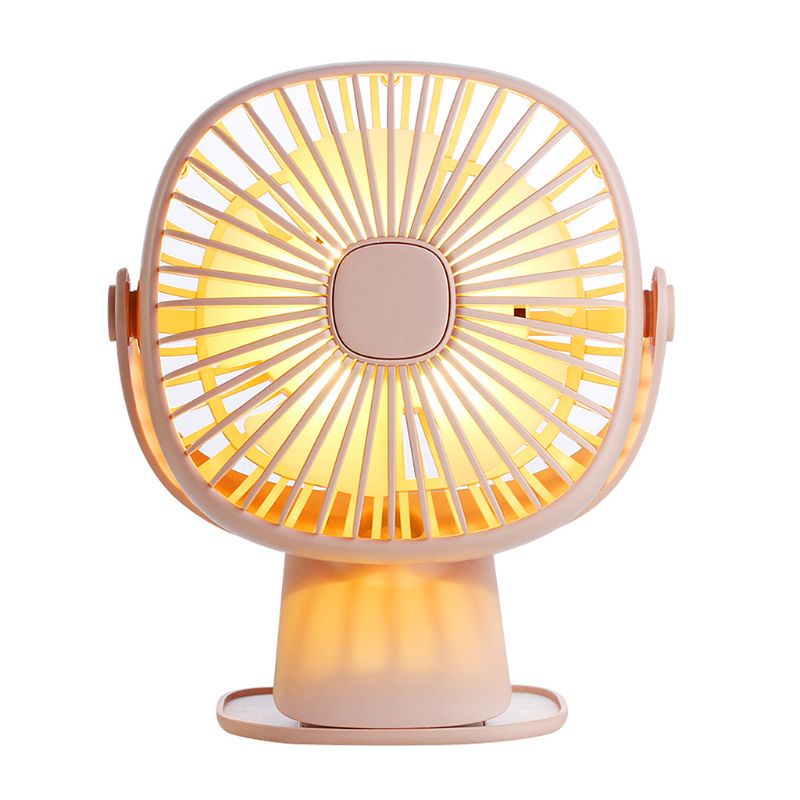 Quạt Mini Để Bàn 3 Trong 1 Đa Năng Xoay 360 Độ Tích Hợp Đèn Led
