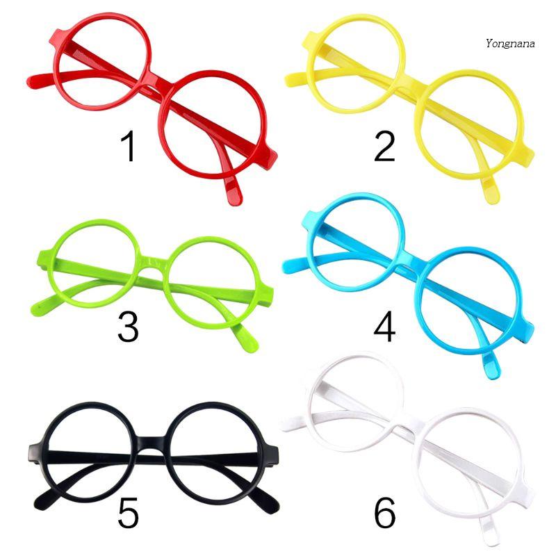 [CH *] Mắt Kính Không Gọng Tròn Bằng Nhựa Màu Kẹo Phong Cách Retro Dễ Thương Cho Bé
