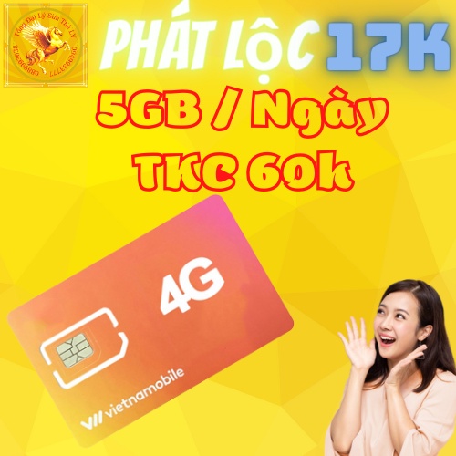 Sim VNMB 5GB/ Ngày Phát lộc, có 150GB Tốc Độ Cao/ tháng - Tài Khoản Chính 60.000đ, Gọi Liên Mạng, Gọi Nội Mạng Free
