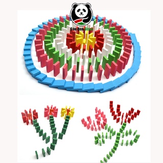 Đồ chơi gỗ domino 120 thanh màu sắc