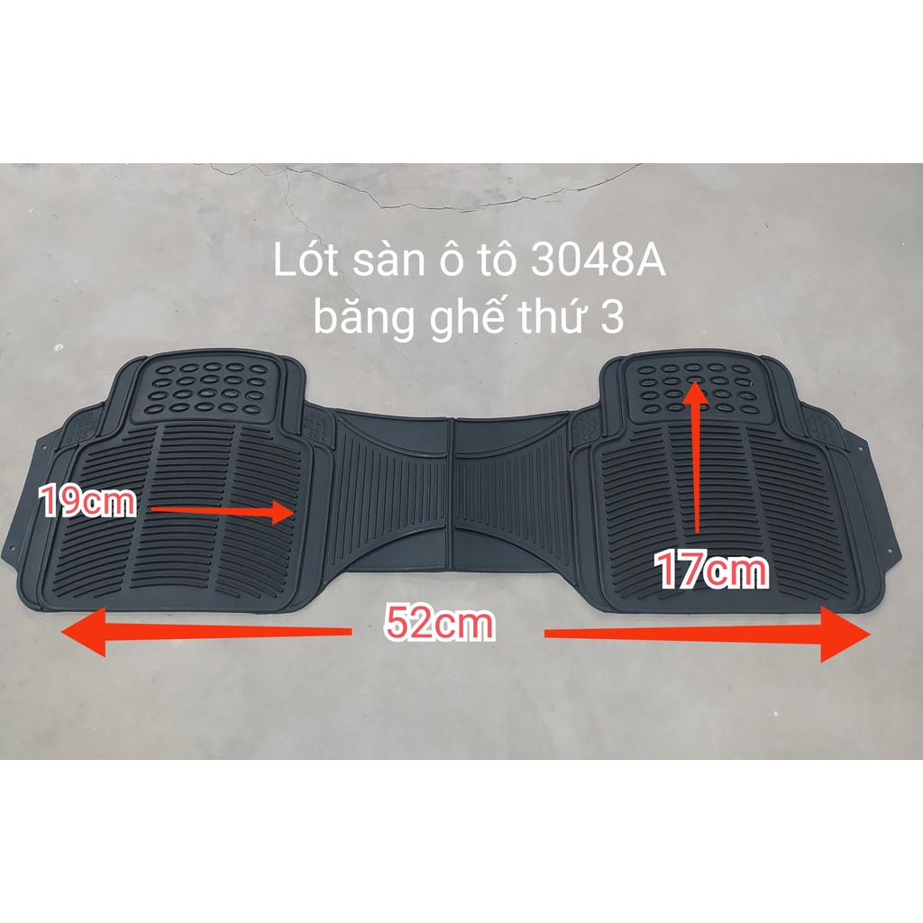 Lót sàn xe ô tô 3084A, băng ghế 3, VIAIR 132x43 Cm