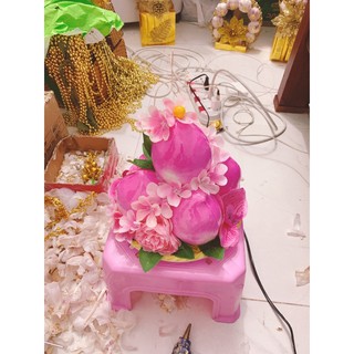 bánh oản đào tiên. bánh in. cúng thần tài. gia tiên. 5 quả