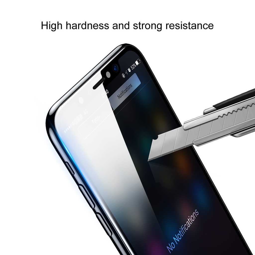 Kính cường lực 2 mặt iPhone Xs Max 6.5 trong suốt 0.3mm hãng Baseus