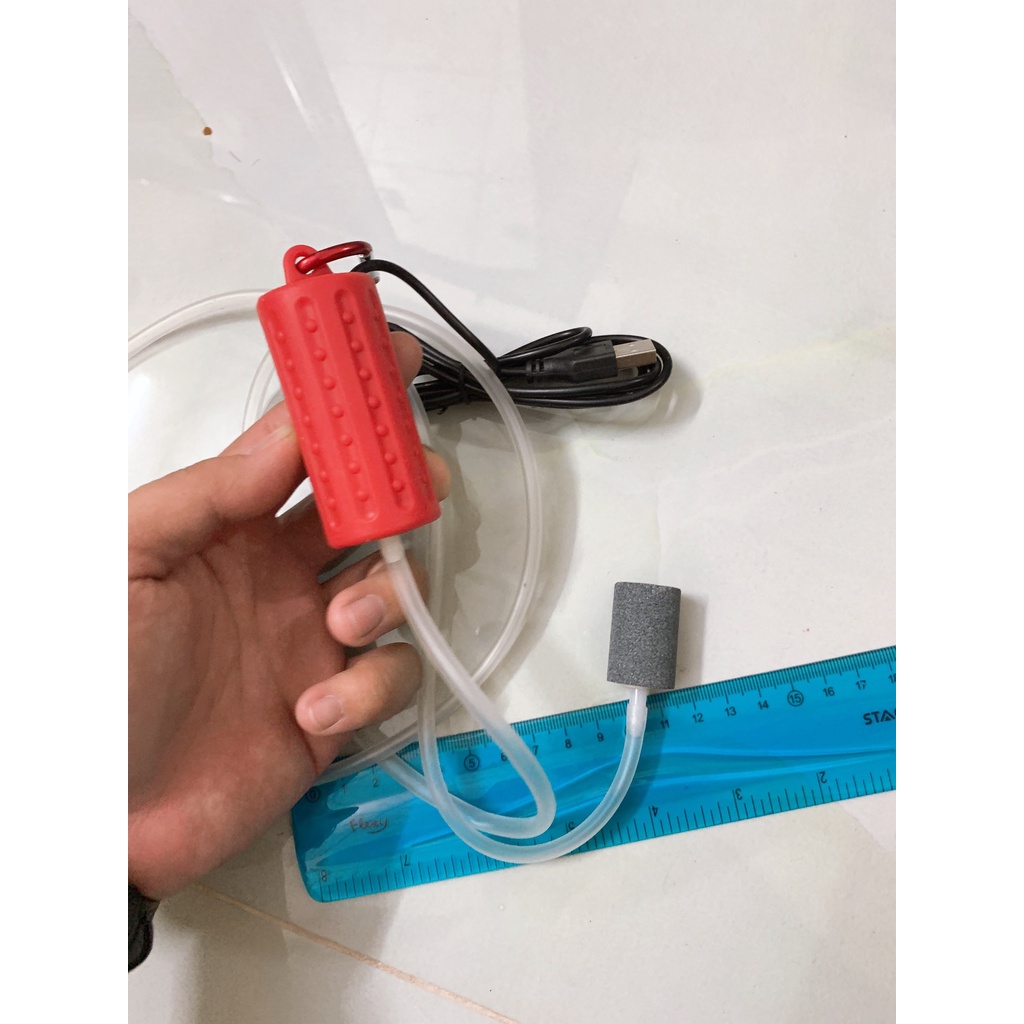 Máy Sủi Oxy Mini Kết Nối USB - Sục Khí Oxi Cho Bể Cá Cảnh Siêu Êm Và Nhẹ