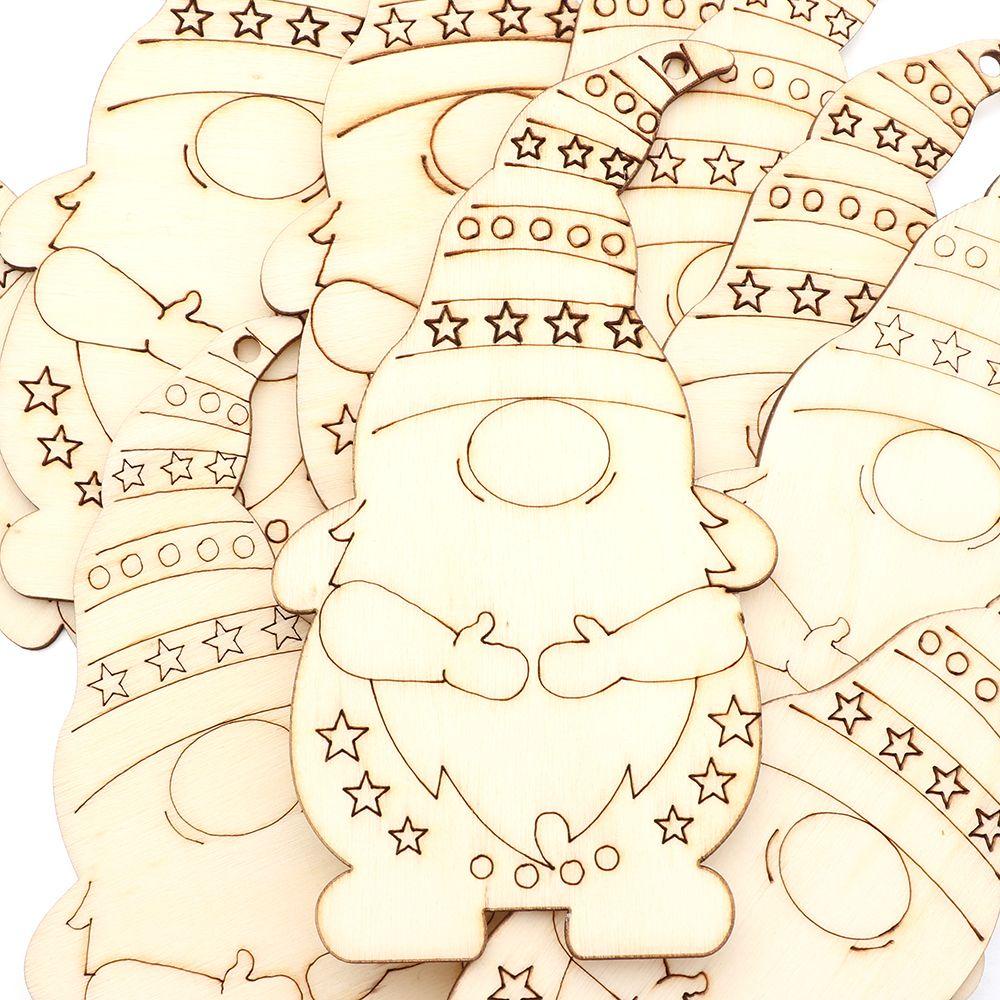 Set 10 Búp Bê Gỗ Trang Trí Cửa Ra Vào Hình Vô Diện Sáng Tạo