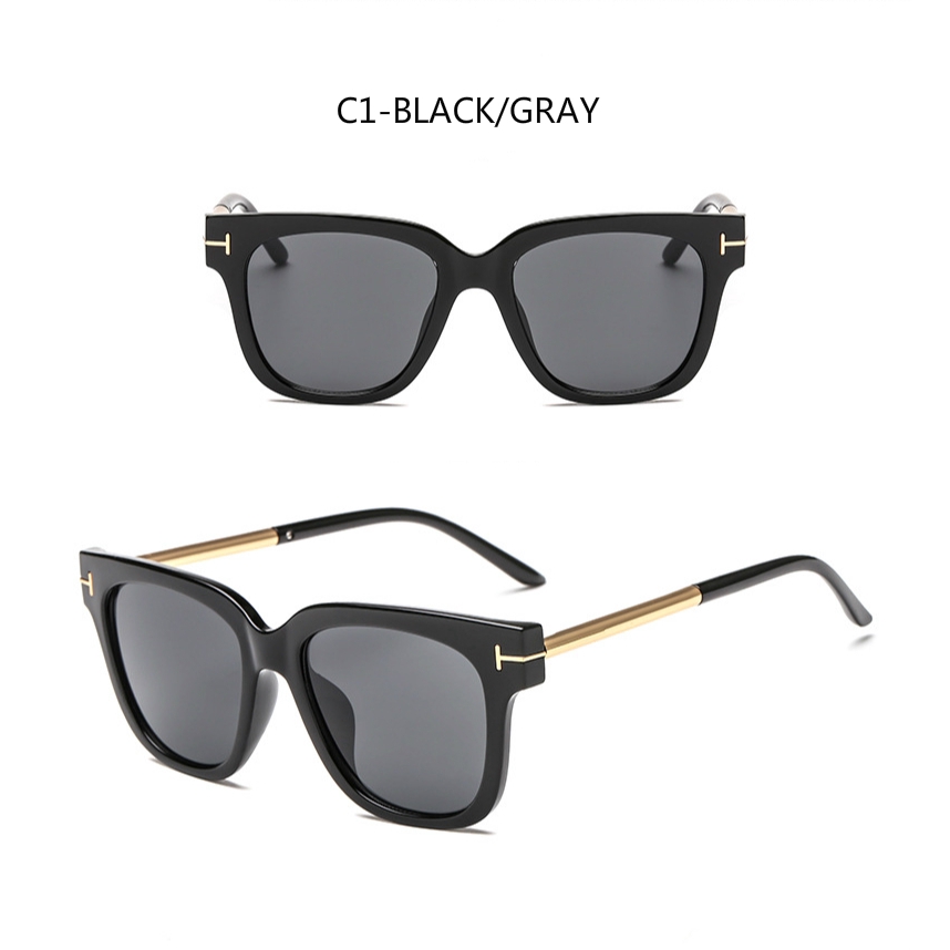 Kính râm kim loại tròn loại mới hình vuông thời trang nam nữ