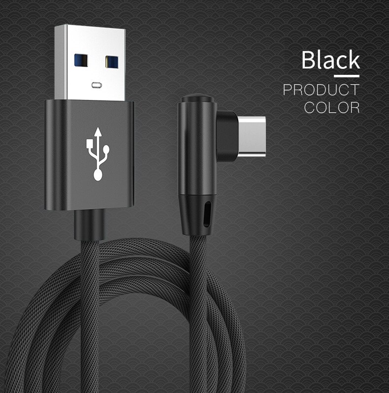 Dây Cáp Sạc Nhanh Tzzzzl 90 Độ Dài 1M Chuyên Dụng Cho Điện Thoại Android