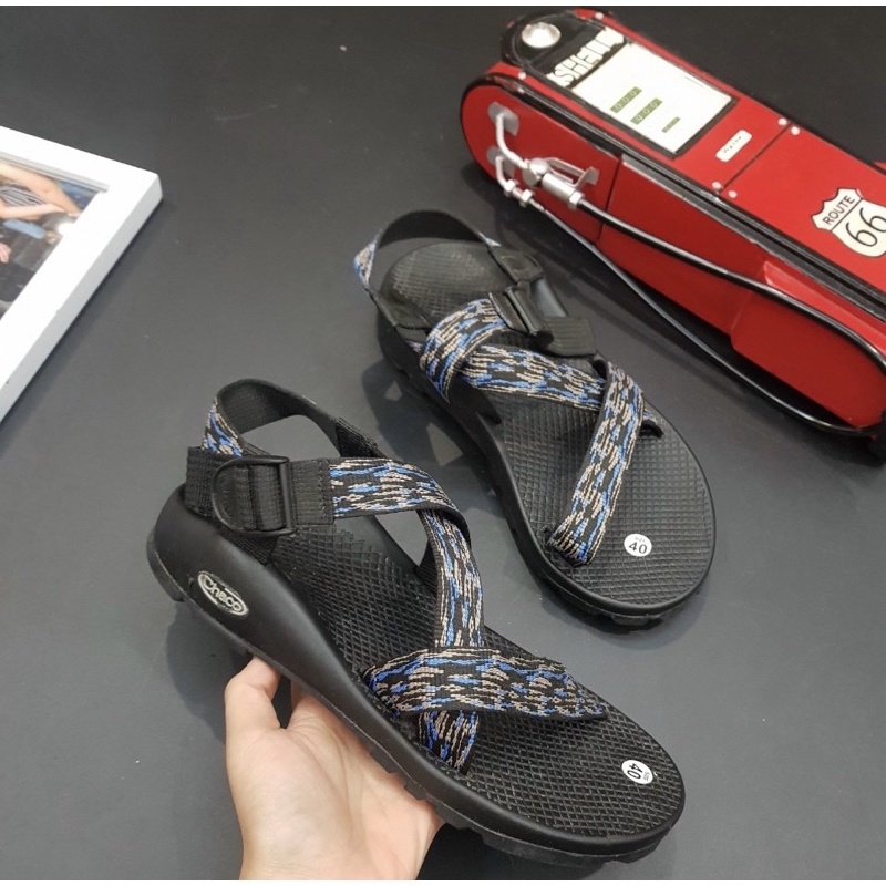 Dép xăng đan thời trang dây vải đế cao su, Dép quai hậu có hoạ tiết nhiều mầu phong cách trẻ trung btshop từ 38 đến 42