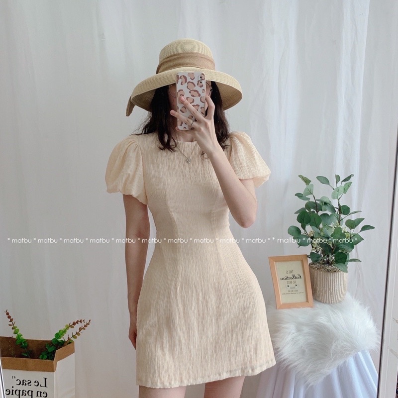 Thanh lý đầm ôm tay phồng, thun nhúng Mặt Bự Shop