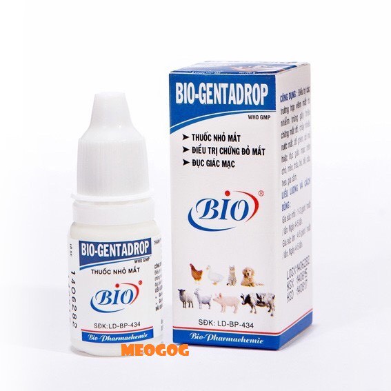 Sản phẩm nhỏ Mắt Bio - Gentadrop 10ml Cho Chó Mèo