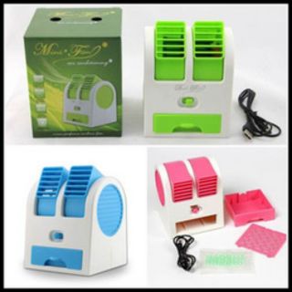QUẠT HƠI NƯỚC ĐÁ MINI 2 CỬA..