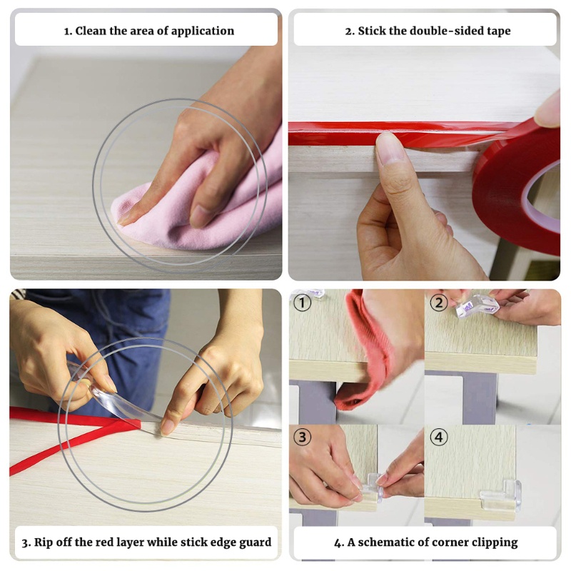 Cuộn Dây PVC 6m Mềm Trong Suốt Bọc Cạnh Bàn Chống Va Chạm Bảo Vệ An Toàn Cho Bé