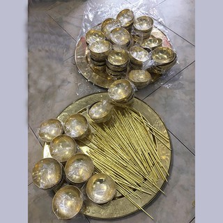 bộ bát đũa đồng phong thủy thờ cúng