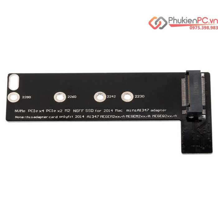 Adapter gắn ổ cứng SSD M2 NVMe cho Macbook Mini 2014. Nâng cấp dung lượng, thay mới ổ cứng SSD M.2 NVME cho Macbook Mini