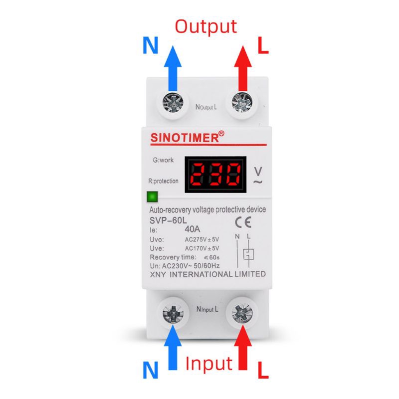 Thiết Bị Tự Bảo Vệ Điện Áp Quá Tải 230v Ac 40a Chất Lượng Cao