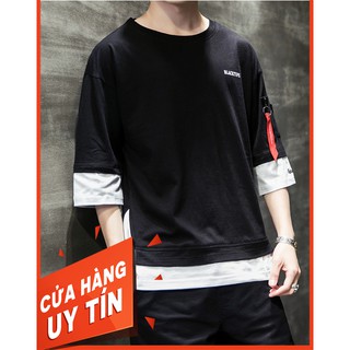 [FREESHIP] Áo thun layer tay lỡ dáng unisex (nam nữ đều mặc được)
