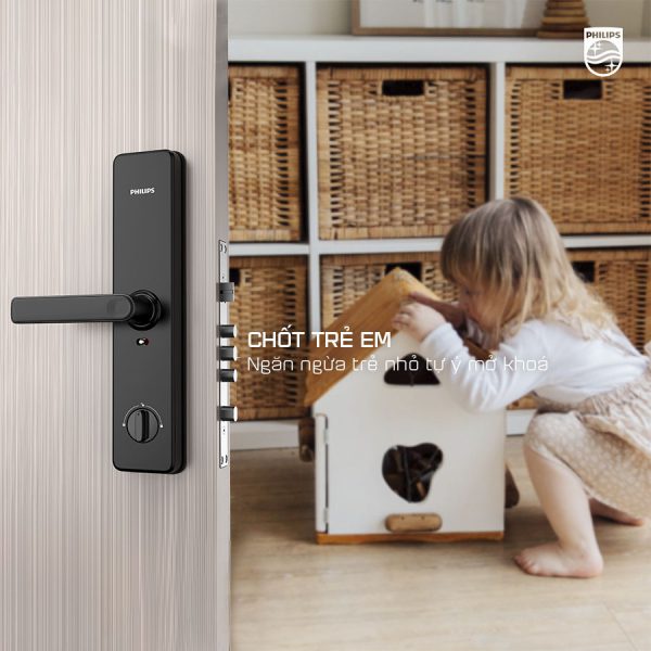 Khóa cửa thông minh Philips DDL603E chính hãng, bảo hành 02 năm, miễn phí lắp đặt