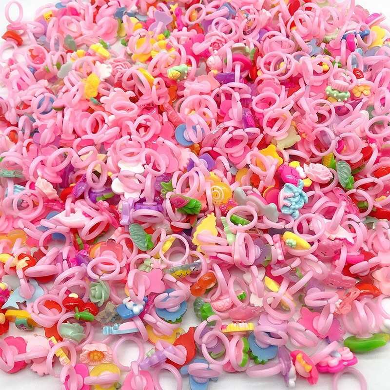 Set 50 nhẫn nhựa giá sỉ siêu rẻ