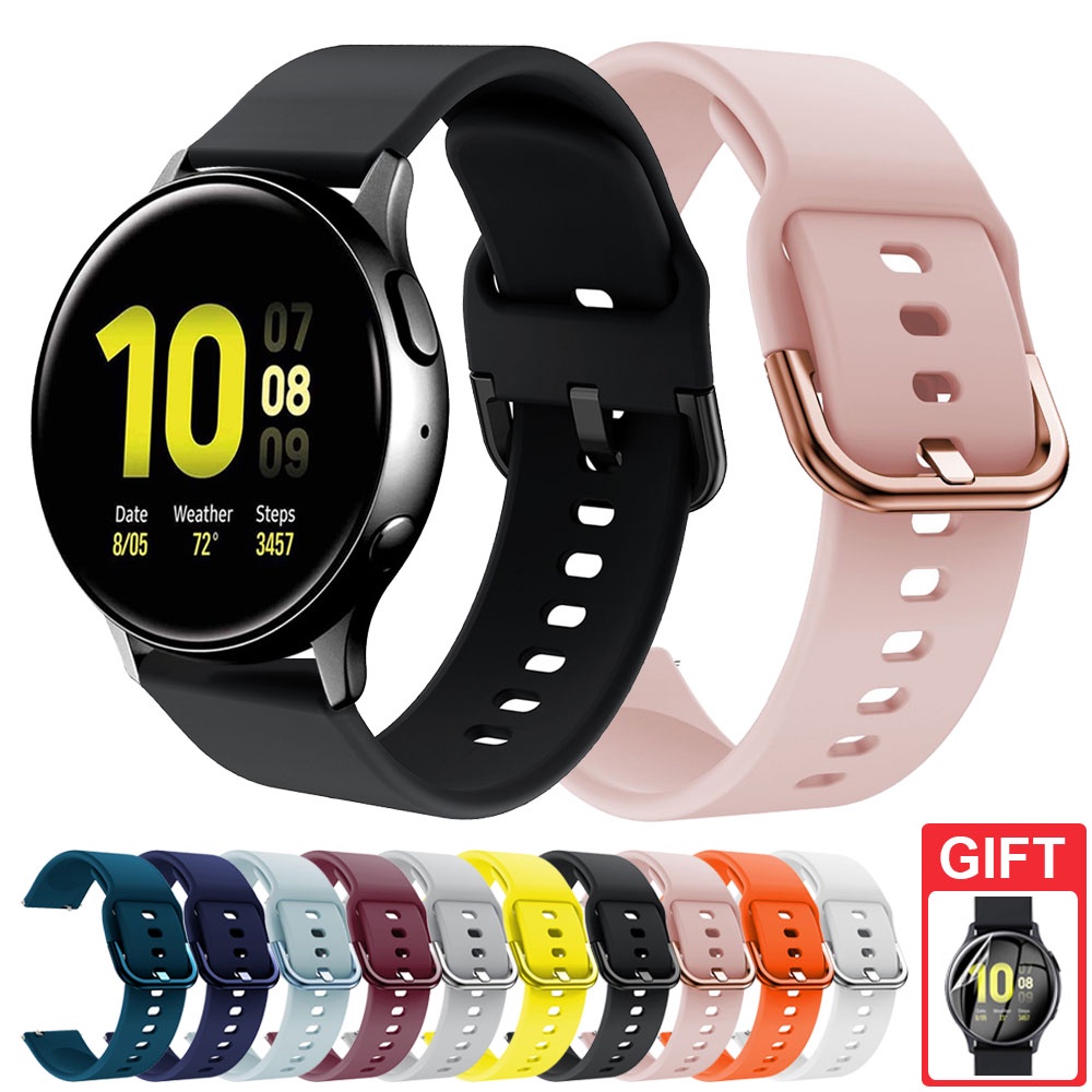Dây đeo silicon 20mm cho đồng hồ thông minh Samsung Galaxy Active 2 40mm 44mm