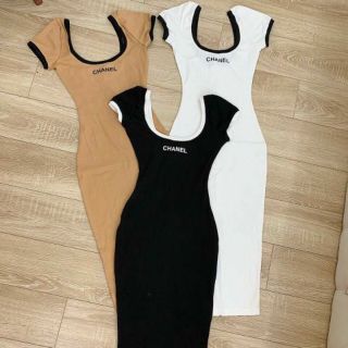 Đầm body cổ u tay ngắn ( hình thật)