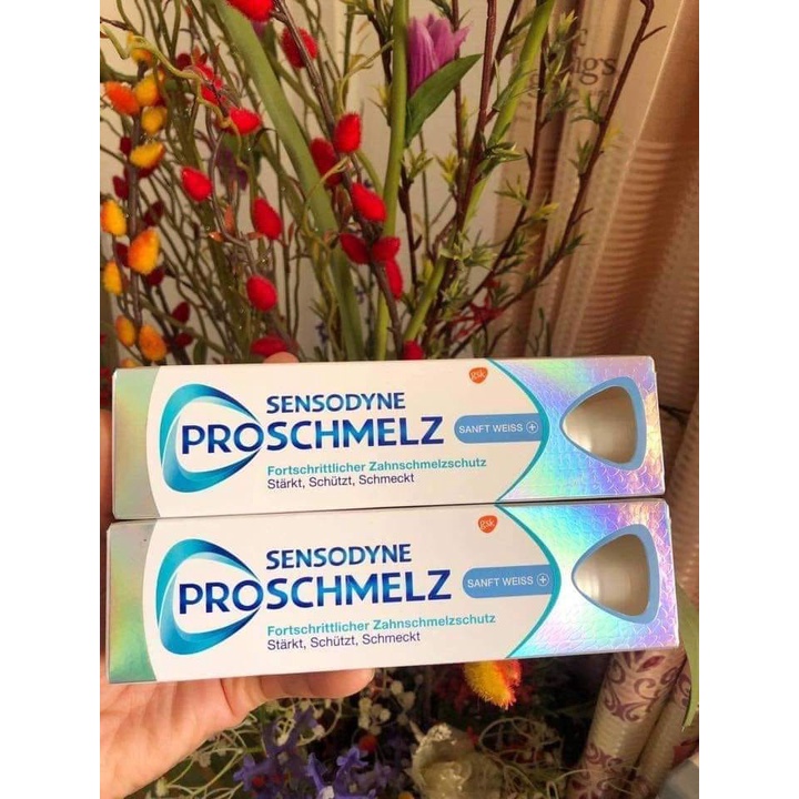 Kem đánh răng Sensodyne Proschmelz Sanft Weiss Đức 75ml trắng sáng tự nhiên