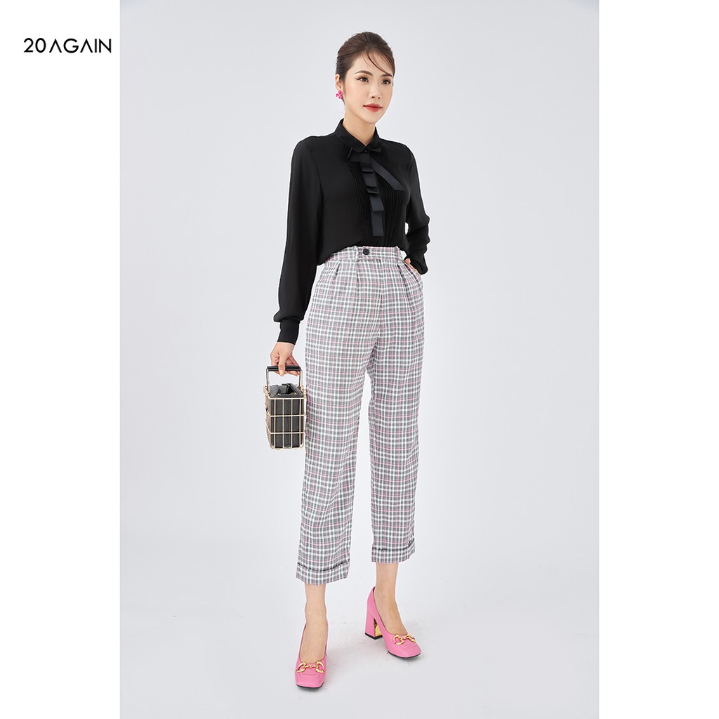 Quần âu baggy 2 ly 20Again túi chéo basic phong cách QAA1703