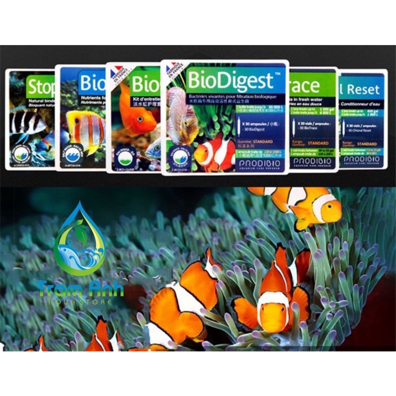 Vi sinh sống Prodibio Bio Digest - PRODIBIO BIOTRACE - Bio STOP AMMO - Vi sinh cao cấp cho hồ thủy sinh - nước mặn