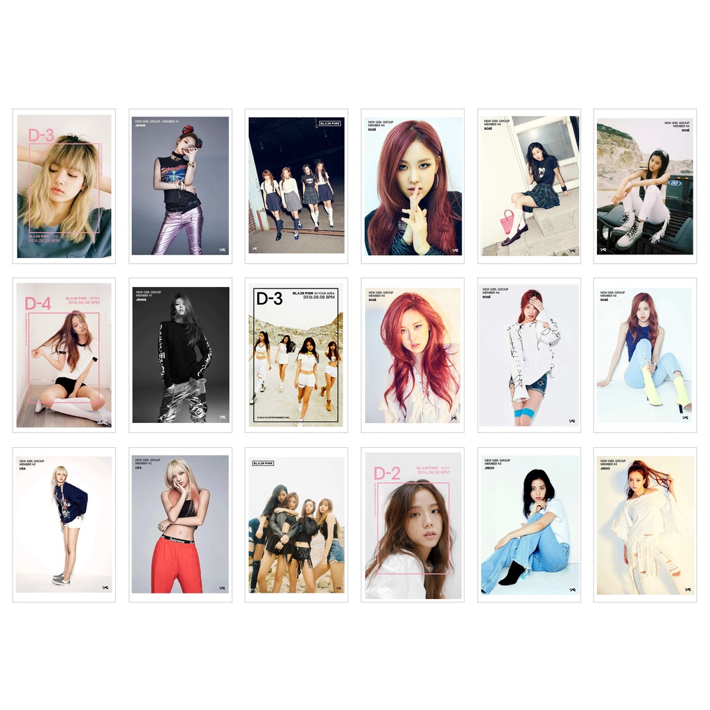 [Ép Lụa] Lomo Card 45 Ảnh BLACKPINK - Debut Countdown Teasers