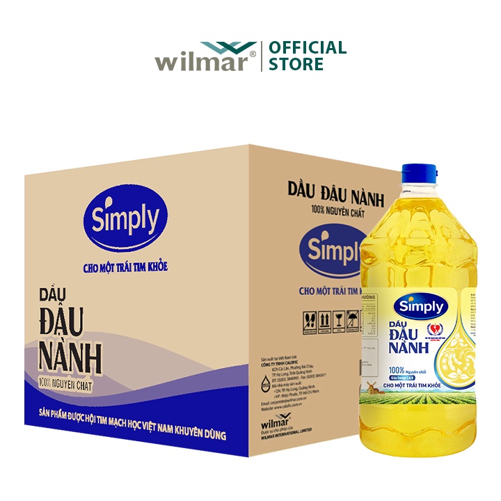 [Hỏa Tốc HCM] Thùng 6 chai Dầu đậu nành simply 2L date mới nhất