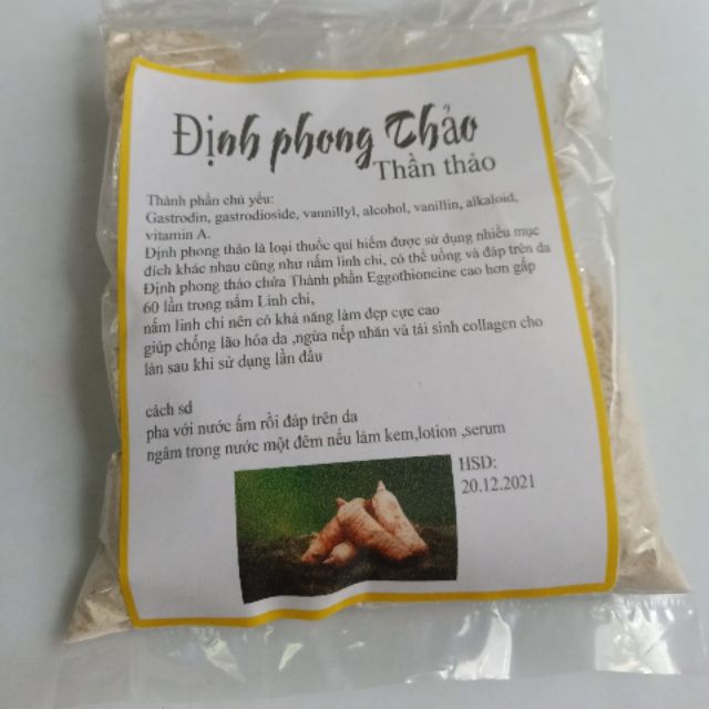 Định phong thảo chống lão hóa gấp 60 lần nấm linh chi 50gr