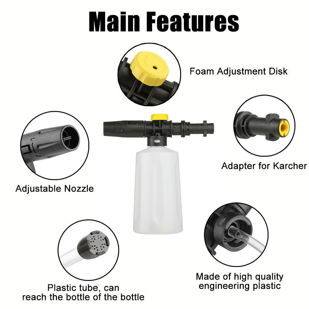 Bộ Dụng Cụ Xịt Bọt Tuyết Rửa Xe Sức Chứa Lớn Có Thể Điều Chỉnh Kèm Khăn Lau