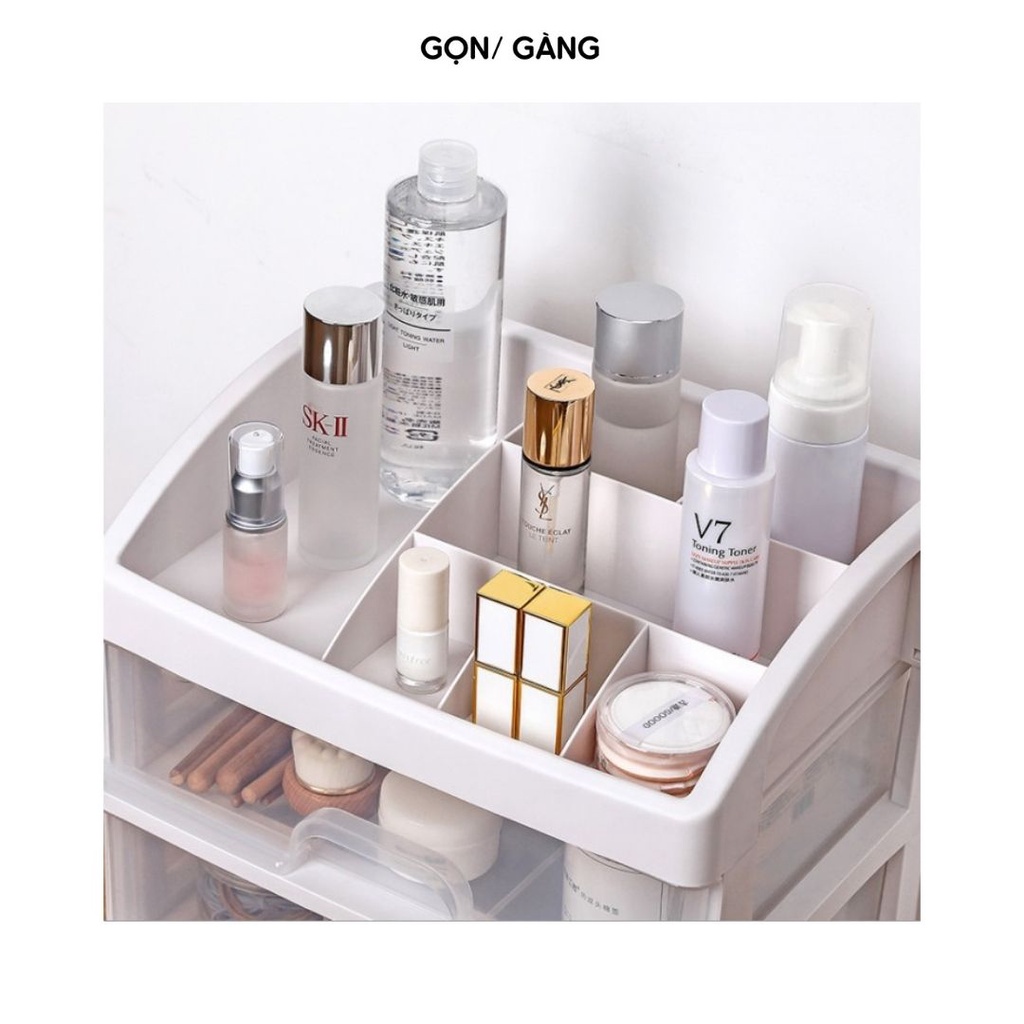 Kệ để bàn kệ mỹ phẩm khay đựng mỹ phẩm ngăn kéo 2 4 tầng mini để bàn kệ đựng son để đồ trang điểm skincare Gọn Gàng