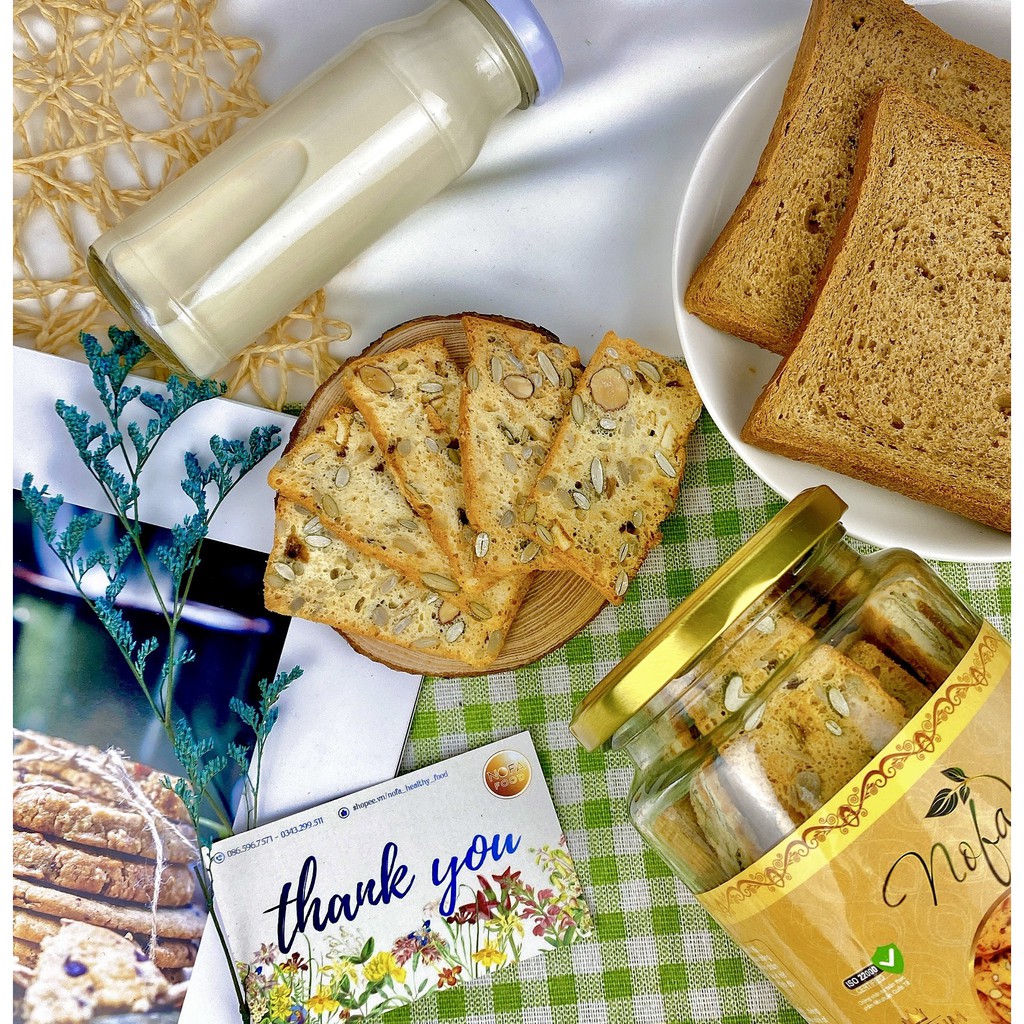 Biscotti Nguyên Cám Ăn Kiêng Nofa 3 Vị Không Đường 500Gr - Ăn Kiêng - Keto | BigBuy360 - bigbuy360.vn